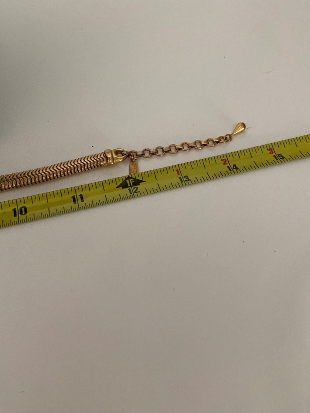 Monet Gold Tone Snake Chain Choker Necklace Vintage Adjustable Collar - Picture 5 of 8
